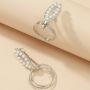 European and American exaggerated jewelry retro geometric triangle shape metal earrings pearls earrings