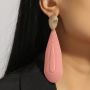 Personalized alloy long drop-shaped earrings, fashionable niche design, sensual exaggerated earrings