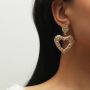 European and American exaggerated jewelry retro geometric triangle shape metal earrings