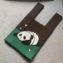 knitted vest bag panda