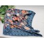  Crushed satin scarf pleated scarf