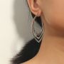 Personalized alloy long drop-shaped earrings, fashionable niche design, sensual exaggerated earrings