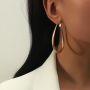 Personalized alloy long drop-shaped earrings, fashionable niche design, sensual exaggerated earrings
