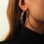 Girls Personalized alloy long drop-shaped earrings, fashionable niche design, sensual exaggerated earrings