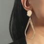 Girls Personalized alloy long drop-shaped earrings, fashionable niche design, sensual exaggerated earrings