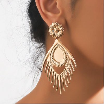 hanging earrings,metal