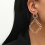 Personalized alloy long heart-shaped earrings, angle earrings sensual exaggerated earrings