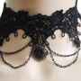 Hot selling retro fashion women's large collar necklace fashionable water drop shape pendant