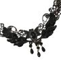retro fashion women's large collar necklace fashionable water drop shape pendant choker with pearls