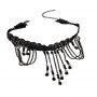 retro fashion women's large collar necklace fashionable water drop shape pendant choker with beads