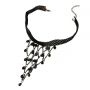 retro fashion women's large collar necklace fashionable water drop shape pendant choker with beads