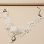 fashion women's large collar necklace fashionable water drop shape pendant choker with flower