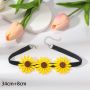 fashion women's large collar necklace fashionable water drop shape pendant choker sunflower choker