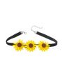 fashion women's large collar necklace fashionable water drop shape pendant choker sunflower choker
