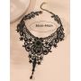 fashion women's large collar necklace fashionable water drop shape pendant choker sunflower choker