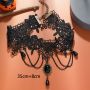 fashion women's necklace fashionable water drop shape pendant choker flower choker
