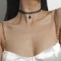 pendant choker fashion women's necklace fashionable water drop shape choker butterfly choker