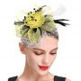 Fascinators Hat Flower Mesh Feathers Headband Hair Accessory Tea Party Wedding Cocktail Headwear for Girls Women