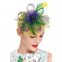 Fascinators Hat Flower Mesh Feathers Headband Hair Accessory Tea Party Wedding Cocktail Headwear for Girls Women