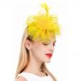 Fascinators Hat Flower Mesh Feathers Headband Hair Accessory Tea Party Wedding Cocktail Headwear for Girls Women