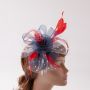 Fascinators Hat Flower Mesh Feathers Headband Hair Accessory Tea Party Wedding Cocktail Headwear for Girls Women