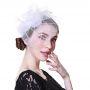 Fascinators Hat Flower Mesh Feathers Headband Hair Accessory Tea Party Wedding Cocktail Headwear for Girls Women
