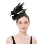 Fascinators Hat Flower Mesh Feathers Headband Hair Accessory Tea Party Wedding Cocktail Headwear for Girls Women