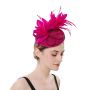 Fascinators Hat Flower Mesh Feathers Headband Hair Accessory Tea Party Wedding Cocktail Headwear for Girls Women