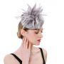 Fascinators Hat Flower Mesh Feathers Headband Hair Accessory Tea Party Wedding Cocktail Headwear for Girls Women