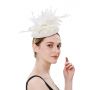 Fascinators Hat Flower Mesh Feathers Headband Hair Accessory Tea Party Wedding Cocktail Headwear for Girls Women