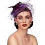 Fascinators Hat Flower Mesh Feathers Headband Hair Accessory Tea Party Wedding Cocktail Headwear for Girls Women