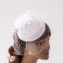 Fascinators Hat Flower Mesh Feathers Headband Hair Accessory Tea Party Wedding Cocktail Headwear for Girls Women