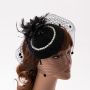 Fascinators Hat Flower Mesh Feathers Headband Hair Accessory Tea Party Wedding Cocktail Headwear for Girls Women