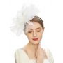 Fascinators Hat Flower Mesh Feathers Headband Hair Accessory Tea Party Wedding Cocktail Headwear for Girls Women