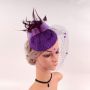 Fascinators Hat Flower Mesh Feathers Headband Hair Accessory Tea Party Wedding Cocktail Headwear for Girls Women
