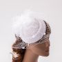 Fascinators Hat Flower Mesh Feathers Headband Hair Accessory Tea Party Wedding Cocktail Headwear for Girls Women