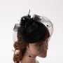 Fascinators Hat Flower Mesh Feathers Headband Hair Accessory Tea Party Wedding Cocktail Headwear for Girls Women
