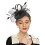 Fascinators Hat Flower Mesh Feathers Headband Hair Accessory Tea Party Wedding Cocktail Headwear for Girls Women