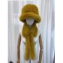 faux fur scarf winter hat warm hat bucket for women girls