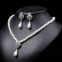 Jewelry set gemstone necklace literary retro medieval palace aesthetic internet celebrity necklace earrings set