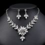 Jewelry set gemstone necklace literary retro medieval palace aesthetic internet celebrity necklace earrings set
