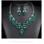 Jewelry set gemstone necklace literary retro medieval palace aesthetic internet celebrity necklace earrings set