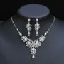 Jewelry set gemstone necklace literary retro medieval palace aesthetic internet celebrity necklace earrings set