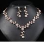 Jewelry set gemstone necklace literary retro medieval palace aesthetic internet celebrity necklace earrings set