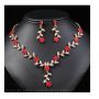 Jewelry set gemstone necklace literary retro medieval palace aesthetic internet celebrity necklace earrings set