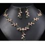Jewelry set gemstone necklace literary retro medieval palace aesthetic internet celebrity necklace earrings set