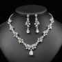 Jewelry set gemstone necklace literary retro medieval palace aesthetic internet celebrity necklace earrings set