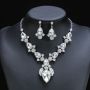 Jewelry set gemstone necklace literary retro medieval palace aesthetic internet celebrity necklace earrings set