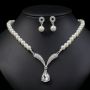 Jewelry set gemstone necklace literary retro medieval palace aesthetic internet celebrity necklace earrings set