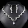 Jewelry set gemstone necklace literary retro medieval palace aesthetic internet celebrity necklace earrings set